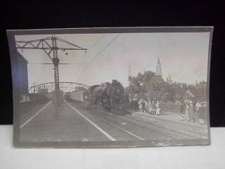 Vintage Illinois Central Railroad Train 63rd Street Station Chicago Photo 1944