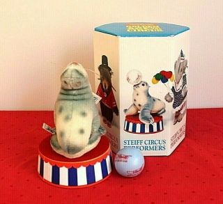 STEIFF Golden Age of the Circus Seal with Ball on Stand Ltd.  Ed.  1632/5000 3