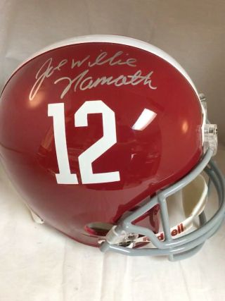 Joe Willie Namath Signed Alabama Full Size Helmet W Namath Holo Jsa Witness
