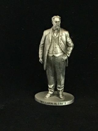 Vtg 80s Danbury William Howard Taft Pewter Statue Figurine David A.  Larocca