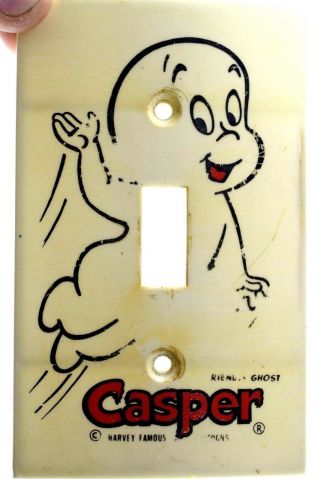Vintage 1960 ' s Casper The Friendly Ghost Light Switch Covers Harvey 2