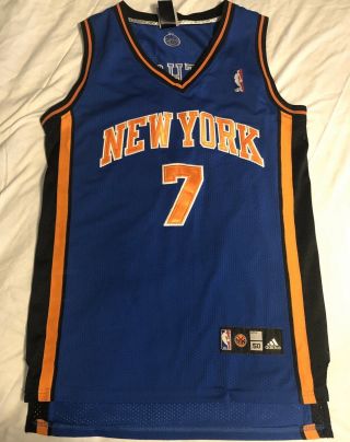 York Knicks Carmelo Anthony 7 Nba Jersey Blue Adidas Logo Men’s 50 Euc