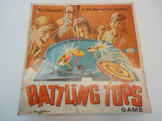 Vintage 1968 Battling Tops Board Game Ideal Complete
