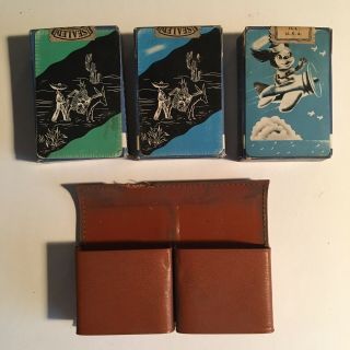 Vintage Arrco Tom Thumb Junior Playing Cards - Set Of 3 Boxes,  Slipcase