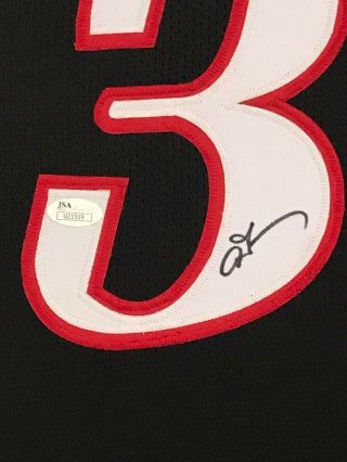 Allen Iverson Autographed Custom Framed Philadelphia 76ers Jersey 2 JSA 3