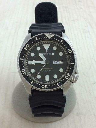 Seiko Professional Diver 7c43 - 7010 Stainless Steel Quartz Auth Mens Watch