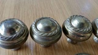 6 Matching Vintage Antique Style Brass Drawer Cupboard Knobs 2.  5cm Diameter 2