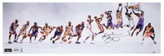 Kobe Bryant Autographed " Through The Years " 12 X 36 Photograph Panini Le 124