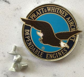 Vintage Pratt And Whitney Aircraft Dependable Engine Airplane Advertising Emblem