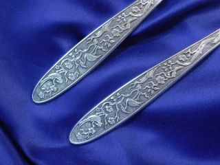 REED & BARTON TREE OF LIFE STERLING SILVER SERVING & PIERCED SERVING SPOON SET 3