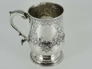 Georgian George Iii Solid Sterling Silver One Pint Tankard Mug London 1779 365g