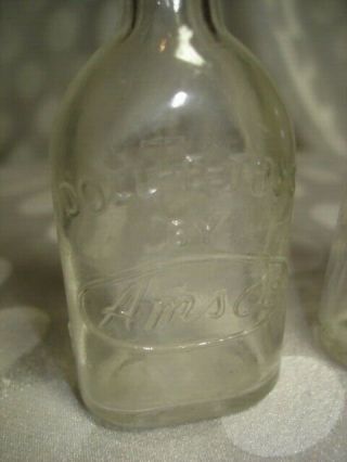 Two Vintage DOLL - E - TOYS by AMSCO Glass Baby Doll Bottle with Rubber Nipple 3