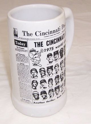 1975 Cincinnati Reds World Champions Mug,  Pete Rose,  Joe Morgan,  Johnny Bench,  Post