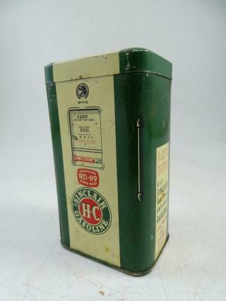 Vintage Tin Advertising Still Bank Sinclair HC Gasoline Figural Gas Pump Gas Old 3