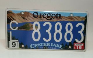 Oregon Crater Lake Centennial License Plate Man Cave Garage Bar