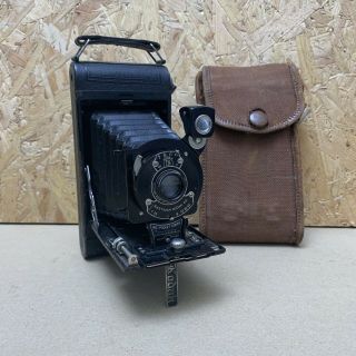 Vintage Eastman Kodak No 1 Pocket Folding Bellows Camera With Case - Canadian