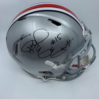 Ezekiel Elliott Signed Ohio State Buckeyes Full Size Authentic Speed Helmet