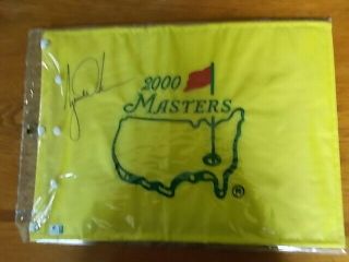TIGER WOODS - SIGNED 2000 MASTERS FLAG/ WITH LETTER OF AUTHENTICITY 3