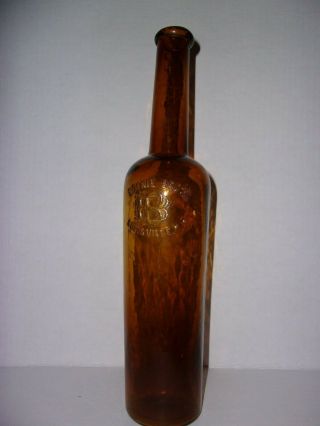 Antique Bonnie Bros.  Louisville Ky.  Whiskey Bottle Applied Or Rolled Top