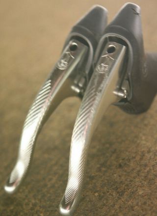 Vintage 1990 ' s Campagnolo C - Record / Chorus brakes brake levers lever set 3