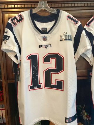 Tom Brady Signed Patriots Bowl Liii 53 Nike Vapor Elite Jersey Tristarcoa
