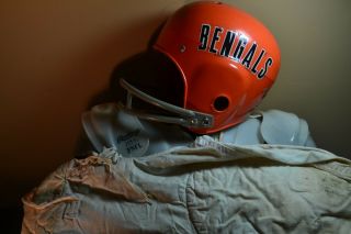 Cincinnati Bengals Nfl Rawlings Boys Football Kit 70s Helmet Shoulder Pads Pants