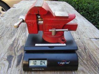 Vintage Companion Bench Vise 3 - 1/2 " Jaws Swivel Base Clamp Vice Made In Japan