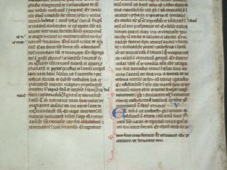 Rare 13th Century Vellum Medieval Manuscript Bible Leaf,  England,  Ca.  1260