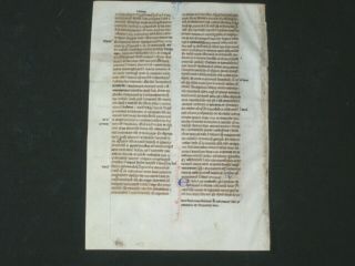 RARE 13th Century Vellum Medieval Manuscript Bible Leaf,  England,  ca.  1260 2