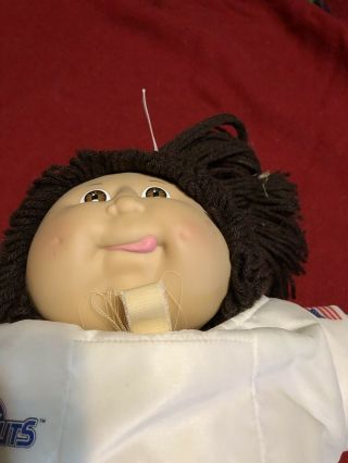 Vintage Cabbage Patch Kid Astronaut Kid Doll 1985 Coleco Black Hair Nasa 1980s