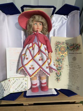 1985 Lenci Felt Doll Diana - Tags 20” Chiara Doll Diana Looking