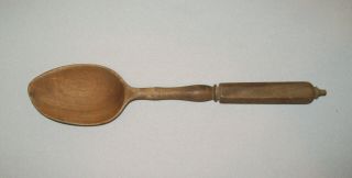 Great Old Antique Vtg Ca 1800s Folk Art Hand Carved Wooden Spoon