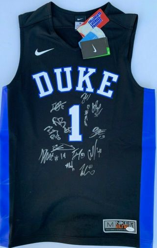 2018 - 19 Duke Blue Devils Team Signed Basketball Jersey Zion Williamson Rj,  Jsa