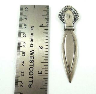 Antique American Sterling Silver Bookmark By Webster Company,  C.  1910 - 20 