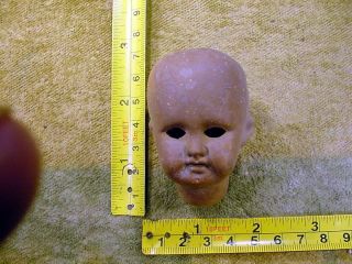 Vintage Excavated Painted Swivel Bisque Head Age 1890 Size 2.  4 Inch Art 11383