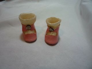 Vintage Strung Ginny Doll Center Snap Shoes Will Also Fit Muffie - Alexander Kins