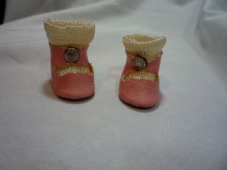 vintage strung ginny doll center snap shoes will also fit muffie - alexander kins 2