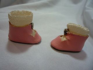 vintage strung ginny doll center snap shoes will also fit muffie - alexander kins 3