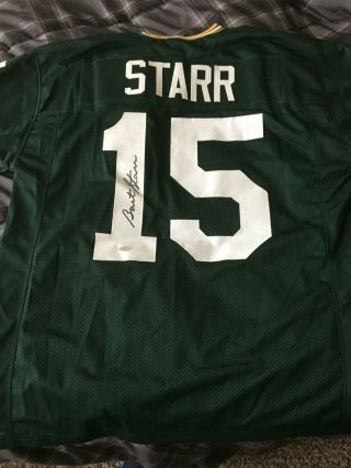 Bart Starr Signed Green Bay Packers Jersey With Steiner And Hologram