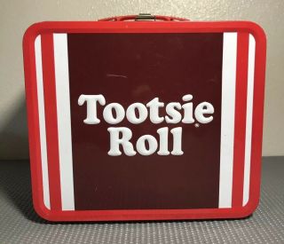 Tootsie Roll Metal Lunchbox Retro Vintage Style Red