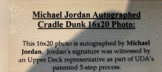 Michael Jordan AUTOGRAPH - Upper Deck 16x20 3