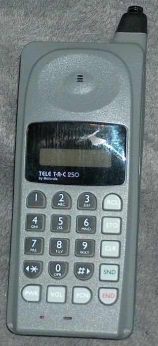 Motorola Vintage Tele Tac T - A - C 250 Cell Cellular Phone