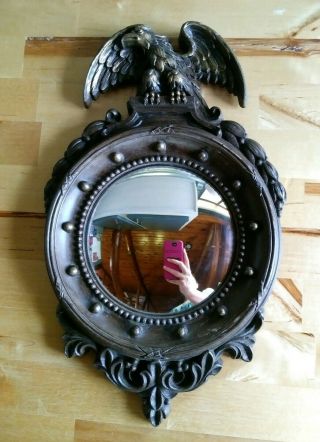Convex Mirror,  Federalist Eagle,  Vintage 1945,  Homco 2340 Made In Usa,  Nautical