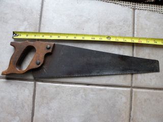 Vintage 18 Inch Hand Saw In Good Shape