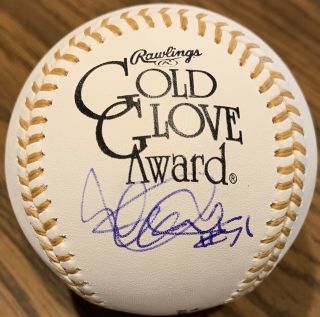 Ichiro Suzuki Autographed Signed Gold Glove Omlb Mariners Yankees Marlins Hof In