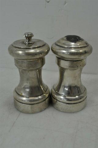 Vintage Empire Weighted Sterling Silver.  925 Salt Shaker & Pepper Mill 300g