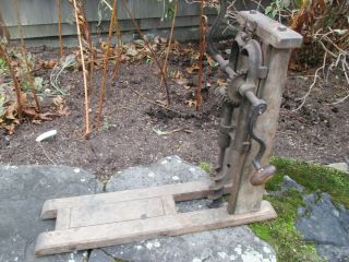 Antique Barn Beam Timber Auger Boring Machine