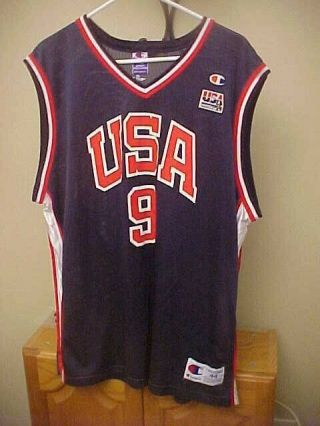 Team Usa Vintage 90s Champion Usa Olympics Dream Team 9 Vince Carter Jersey 44