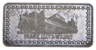 Vintage Art Bar - Frank Lloyd Wright 1 Oz.  999 Silver - One Troy Ounce 283
