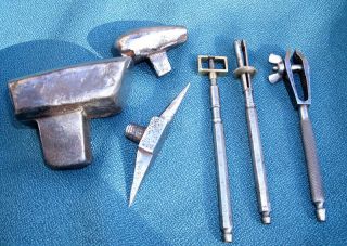 Vintage Anvil Dolly Vice Stake Tools Jewellers Silversmith Tinsmith Blacksmiths 2